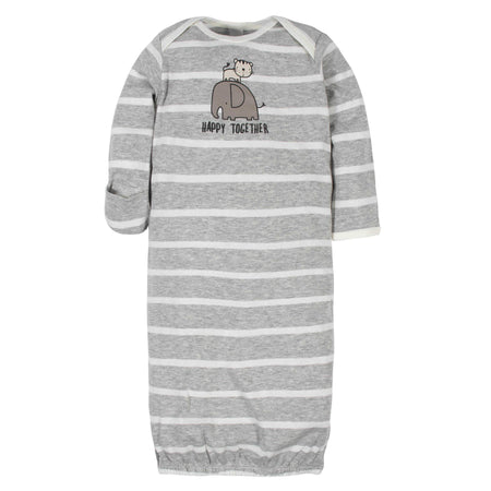 4-Pack Baby Boys Jungle Gowns