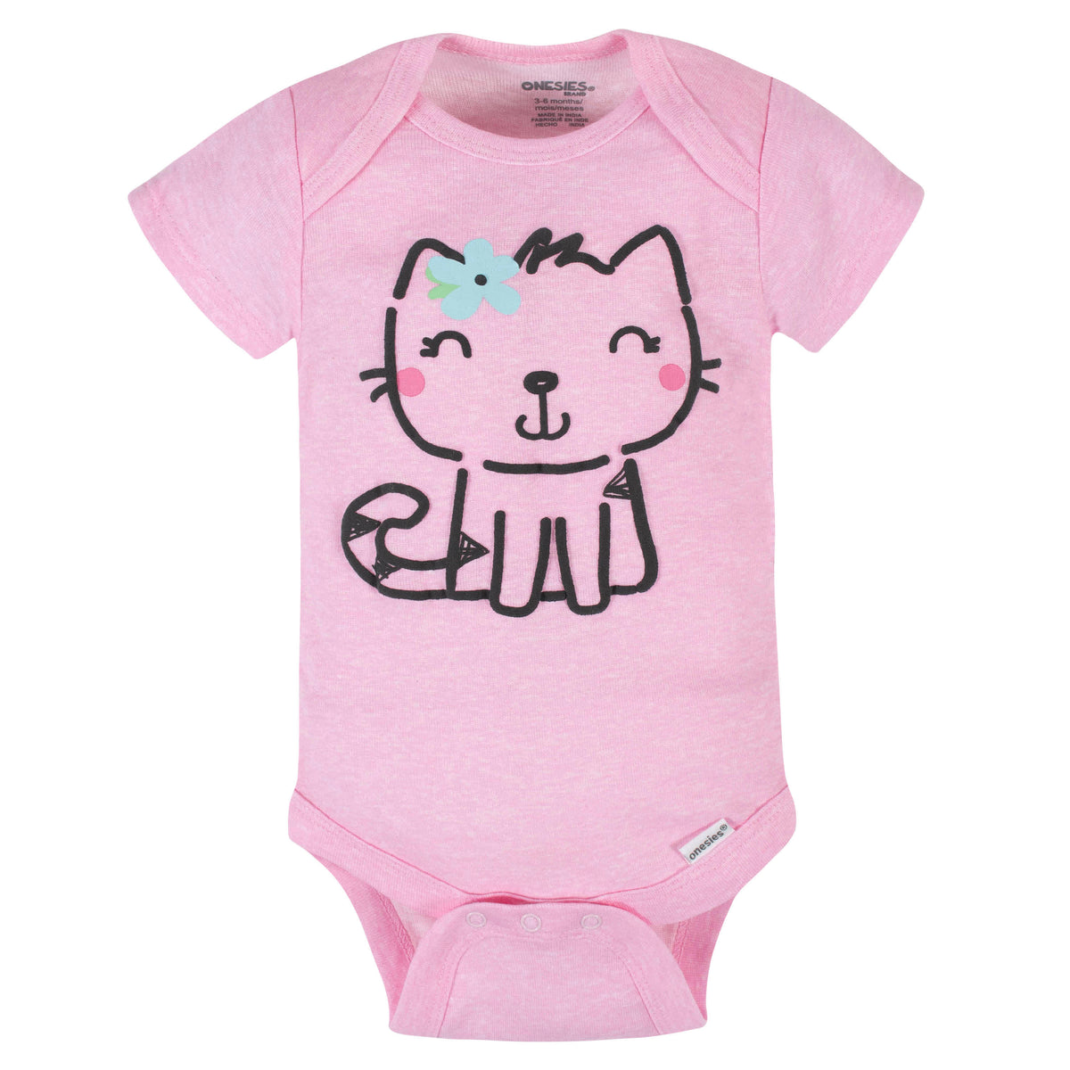 6-Piece Baby Girls Cat Onesies® Brand Bodysuits & Pants Set-Gerber Childrenswear