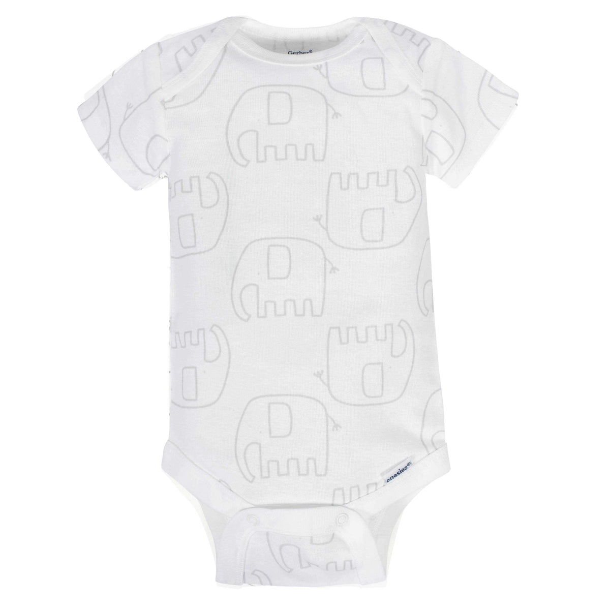 8-pack Baby Neutral Animals Short Sleeve Onesies® Bodysuits