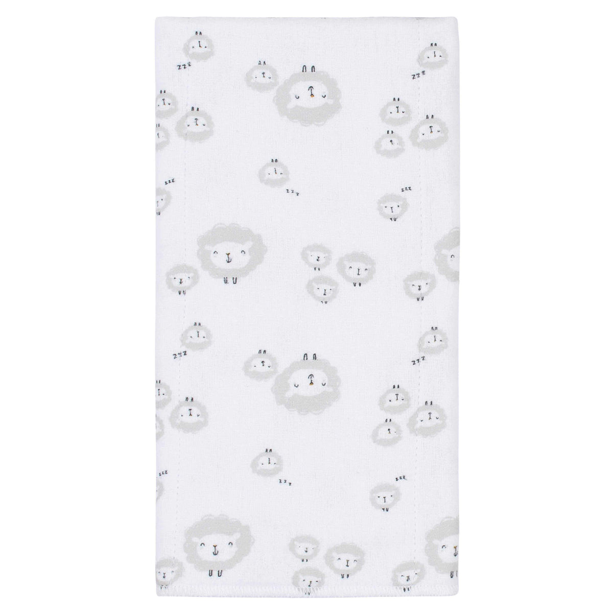 4-Pack Baby Neutral Sheep Flannel Burp Cloths-Gerber Childrenswear