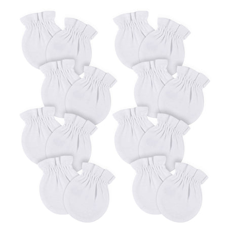 8-Pack Baby Neutral White No Scratch Mittens