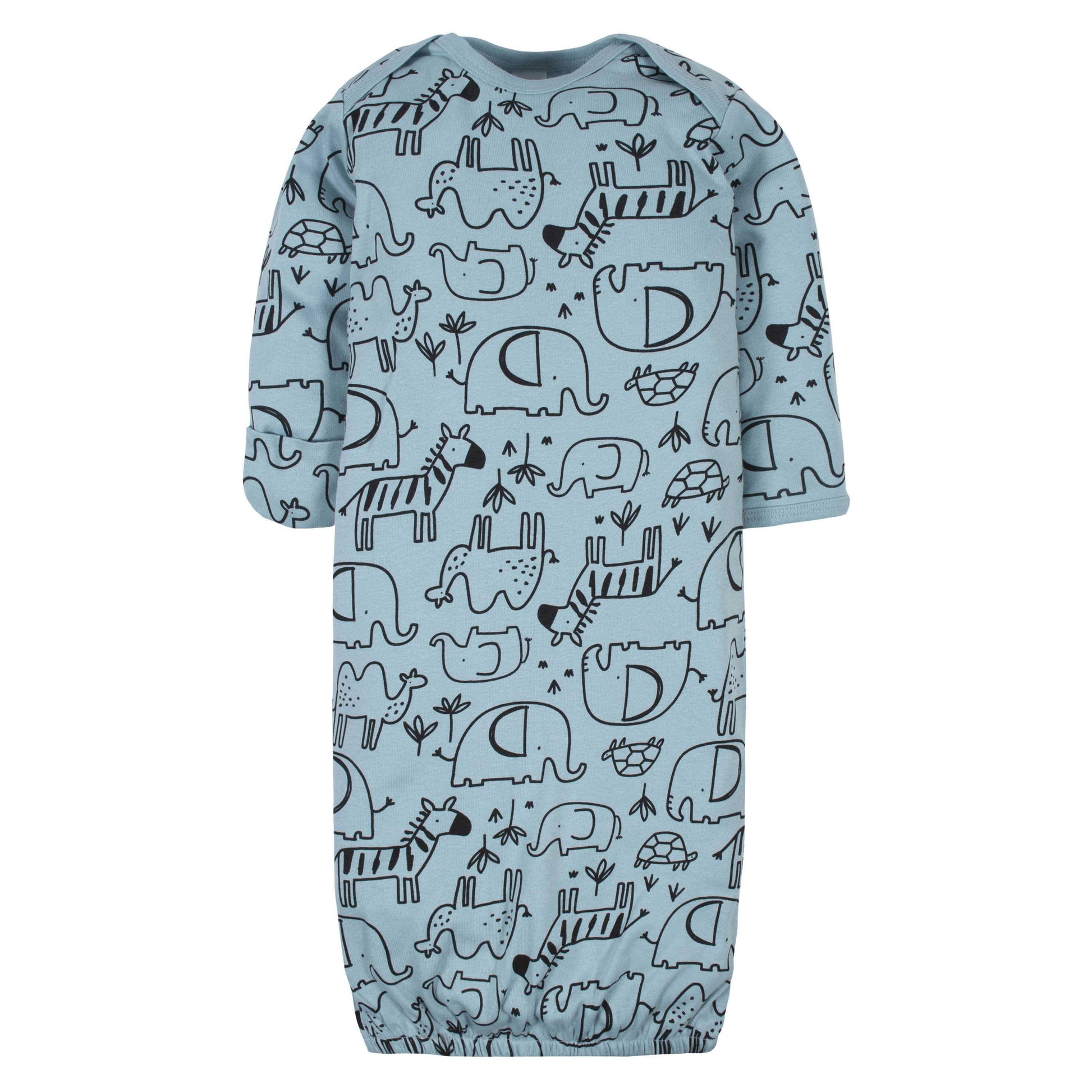 Gerber® 4-Pack Baby Boys Jungle Gowns-Gerber Childrenswear