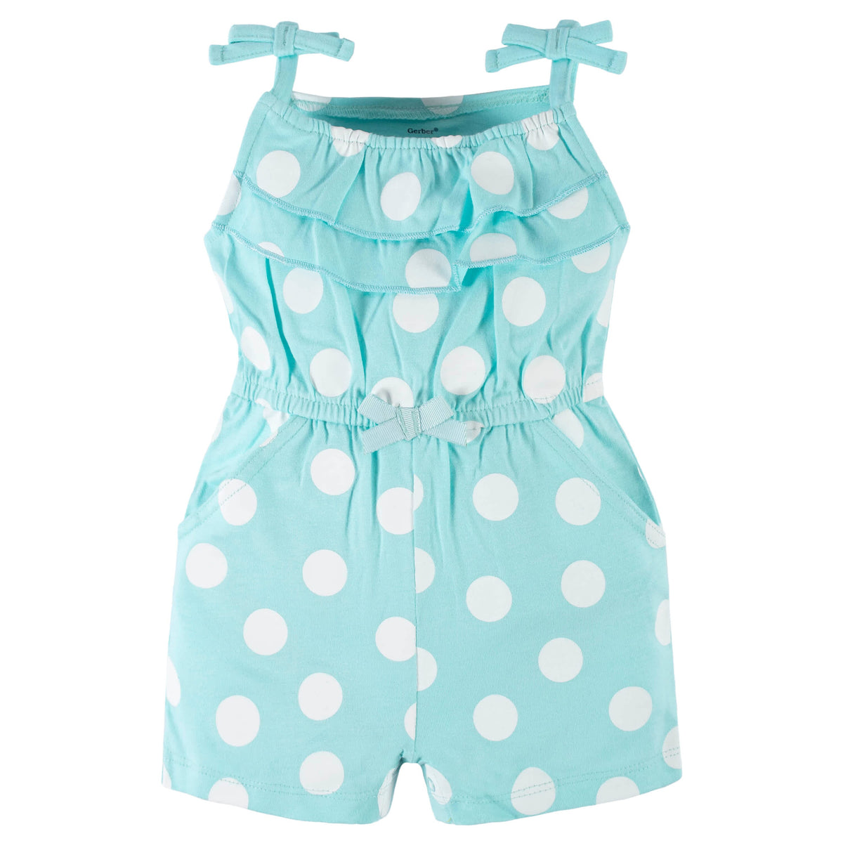 2-Pack Baby & Toddler Girls Dots Of Rainbows Tank Rompers-Gerber Childrenswear
