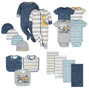 17-Piece Baby Boys Dino Apparel & Blankets Set-Gerber Childrenswear