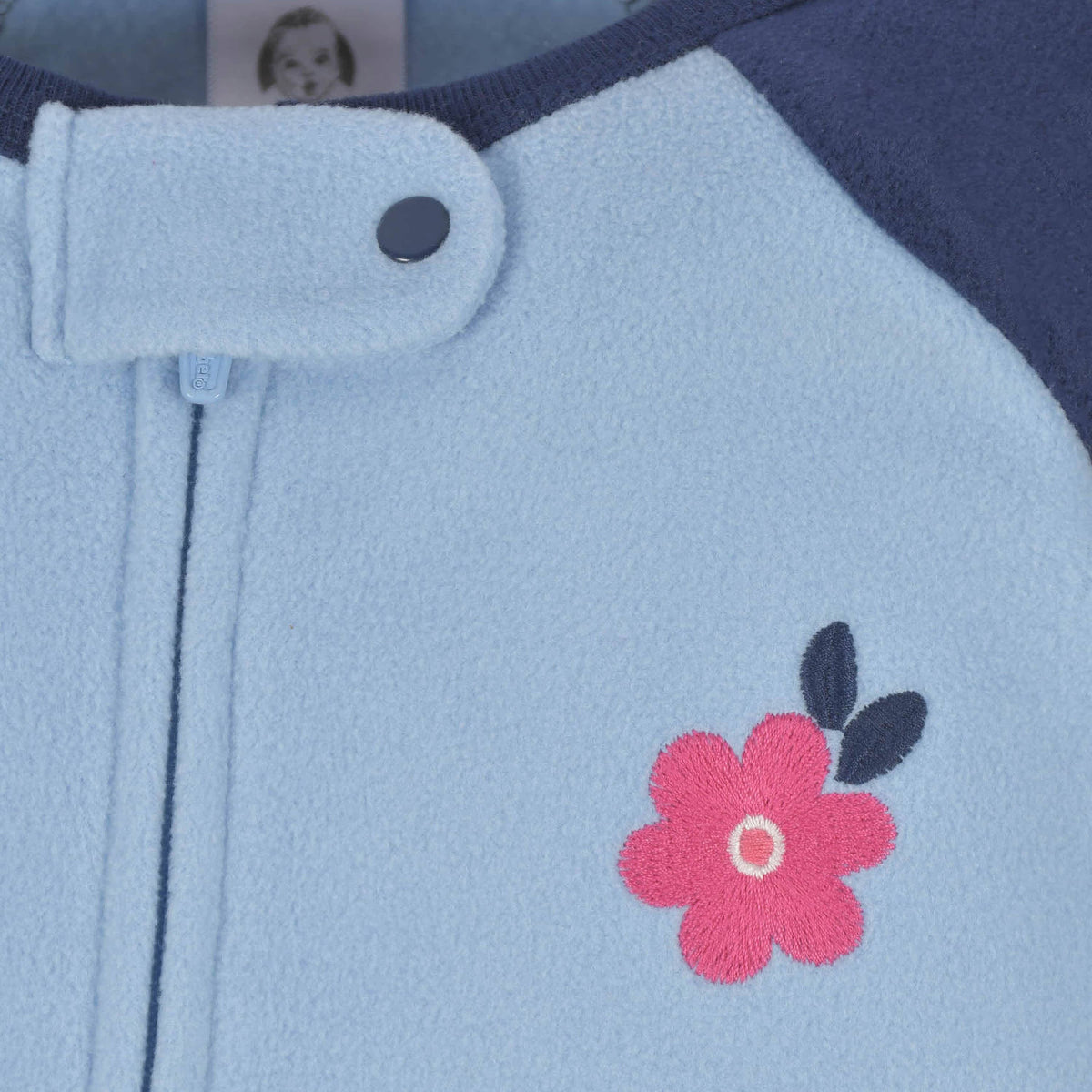 2-Pack Baby & Toddler Girls Navy Floral Fleece Pajamas