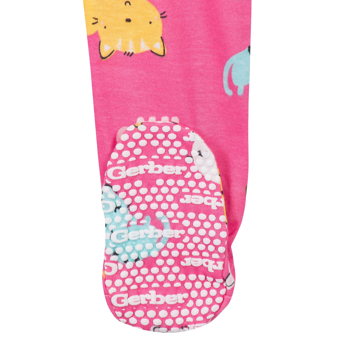 2-Pack Baby & Toddler Girls Cats Snug Fit Footed Cotton Pajamas-Gerber Childrenswear