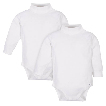 Onesies® Baby & Toddler 2-Pack Long Sleeve White Turtleneck Bodysuits