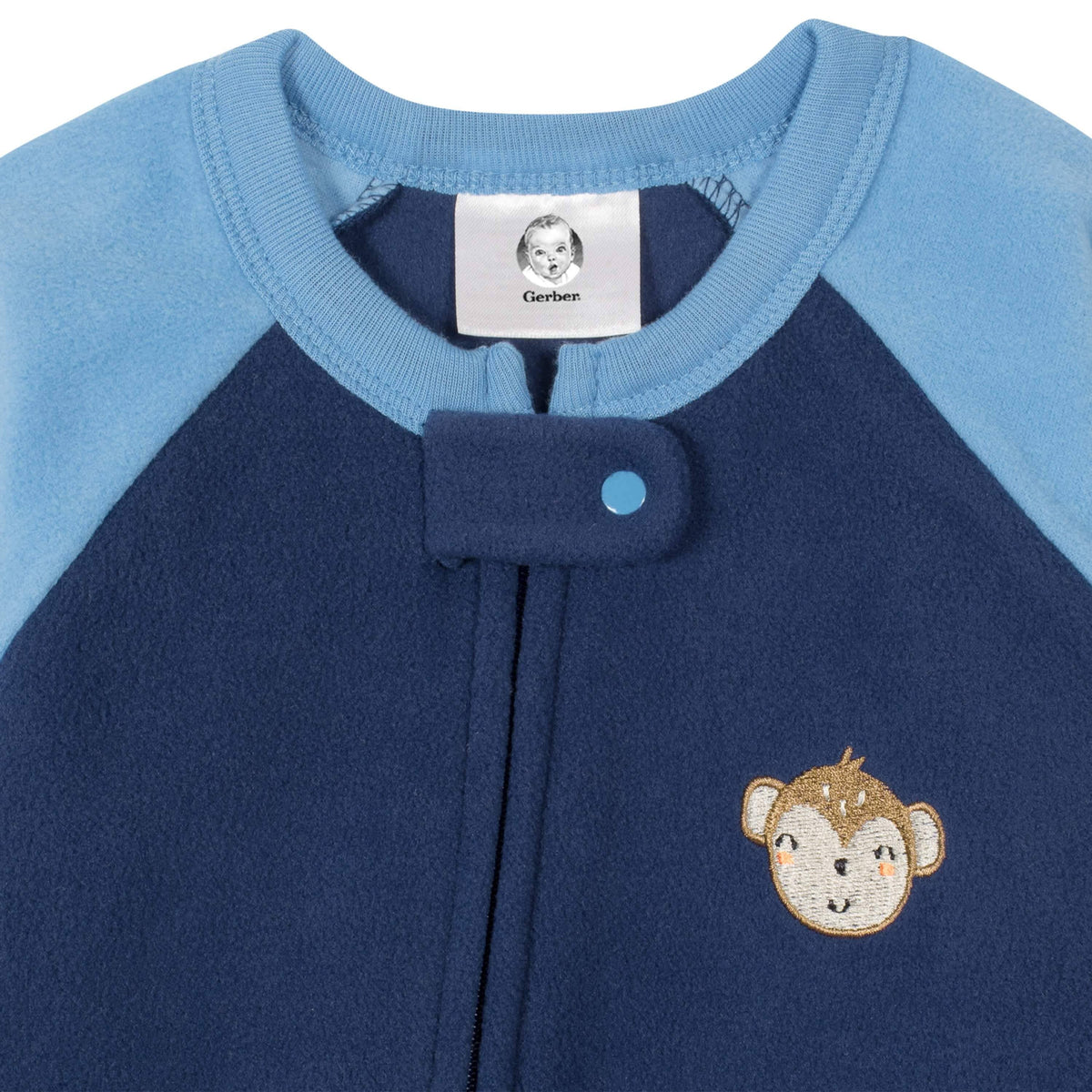 Gerber® 4-Pack Baby Boys Monkeys & Foxes Fleece Pajamas-Gerber Childrenswear