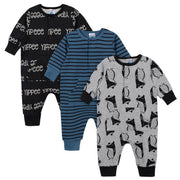 3-Piece Baby Boys Comfy Stretch Badger Coverall Set-Gerber Childrenswear