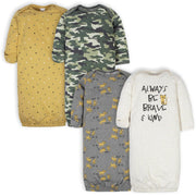 Gerber® 4-Pack Baby Boys Tiger Gowns-Gerber Childrenswear
