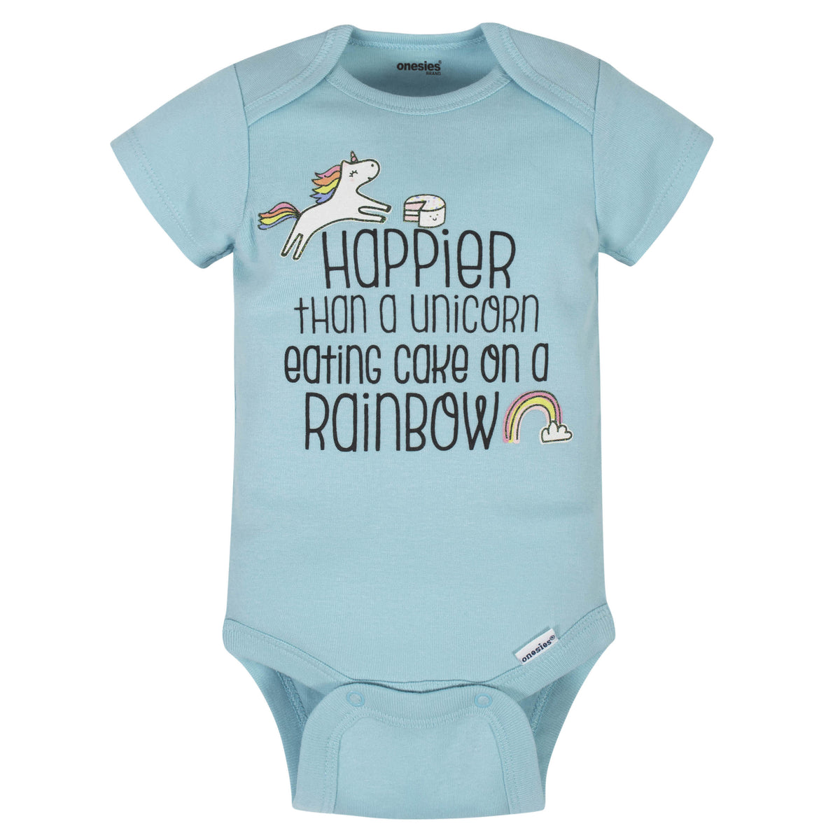 8-Pack Baby Girls Unicorns Onesies® Brand Bodysuits-Gerber Childrenswear