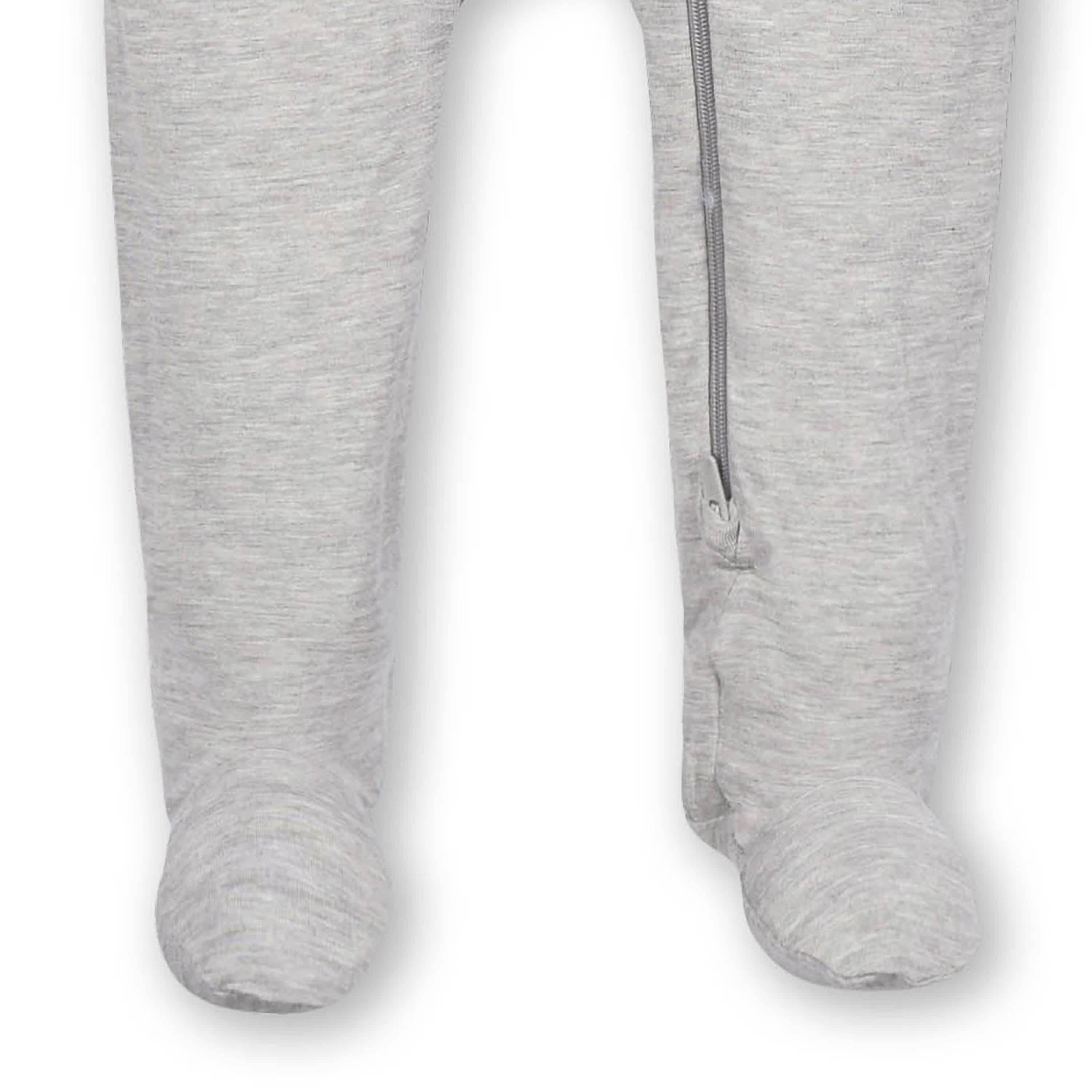 Baby & Toddler Gray Heather Buttery-Soft Viscose Made from Eucalyptus Snug Fit Footed Pajamas