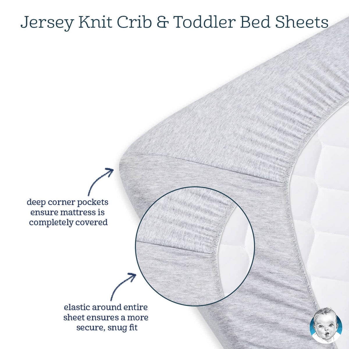 Neutral White Fitted Crib Sheet-Gerber Childrenswear