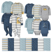 18-Piece Baby Boys Dinosaur Sleep 'N Play, Onesies® Bodysuit, and Burpcloth Set-Gerber Childrenswear