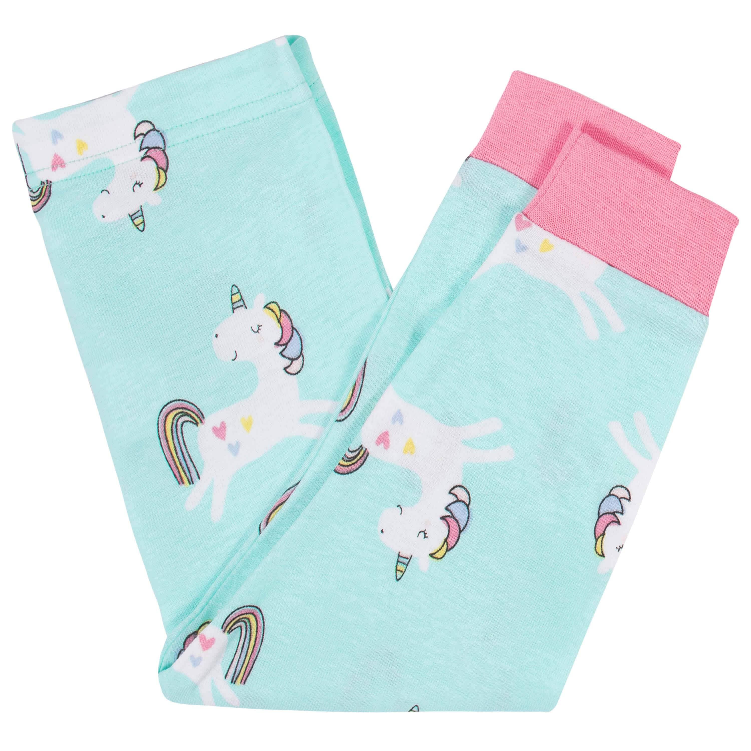 4-Piece Baby & Toddler Girls Unicorn Snug Fit Cotton Pajamas-Gerber Childrenswear