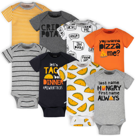 8-Pack Baby Neutral Taco Onesies® Brand Bodysuits