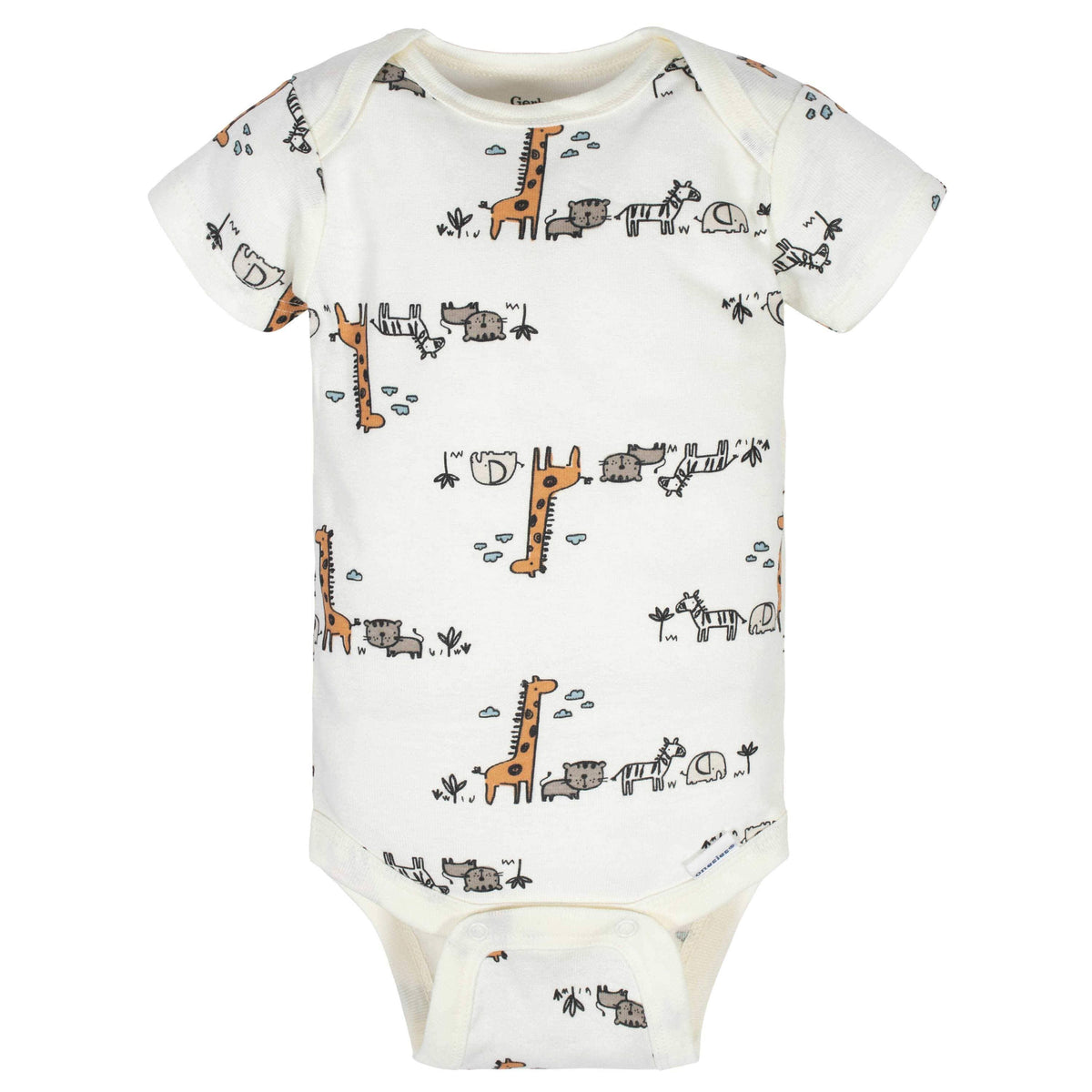 8-Pack Baby Boys Jungle Short Sleeve Onesies® Bodysuits-Gerber Childrenswear