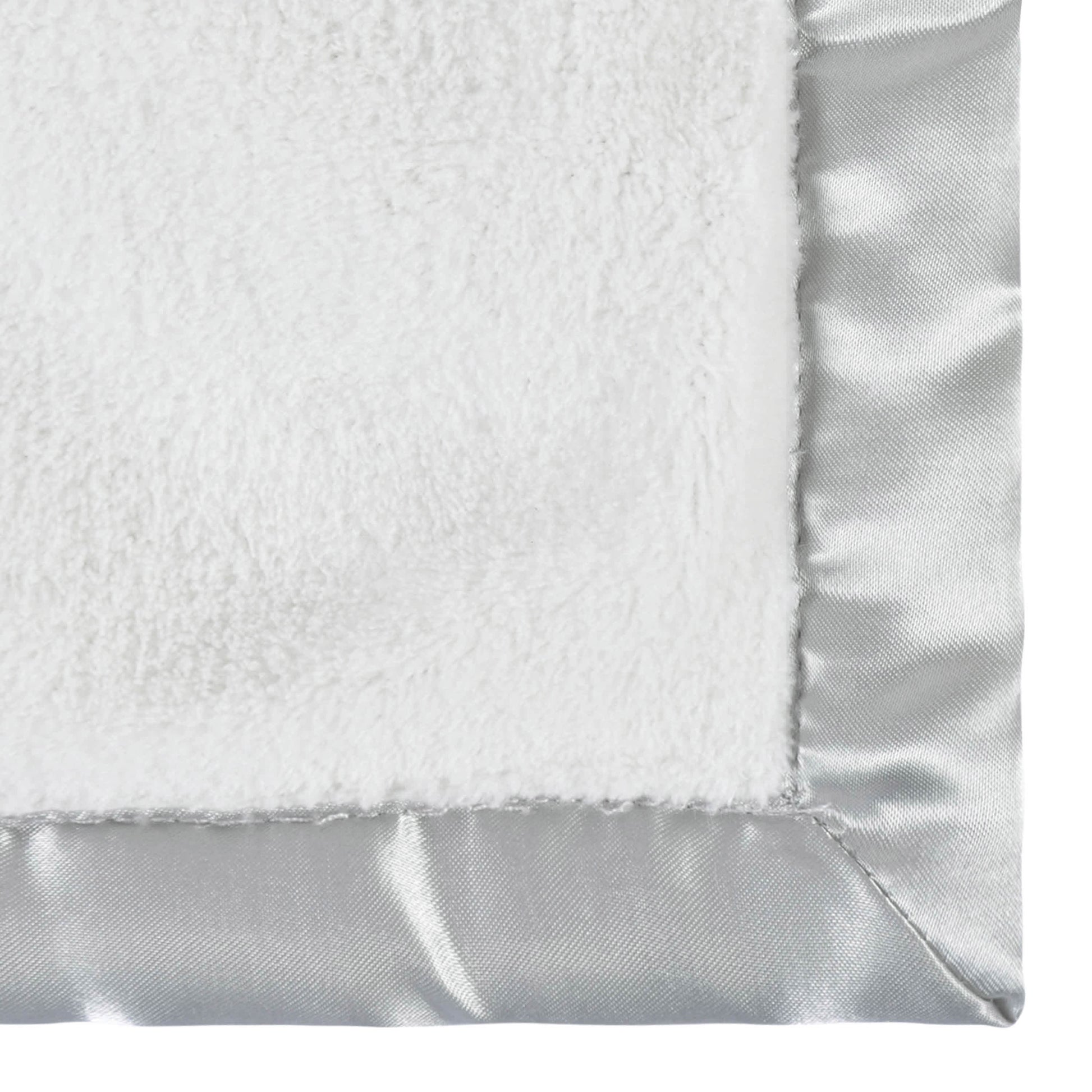 Embroidered Neutral Light Gray Plush Blanket-Gerber Childrenswear