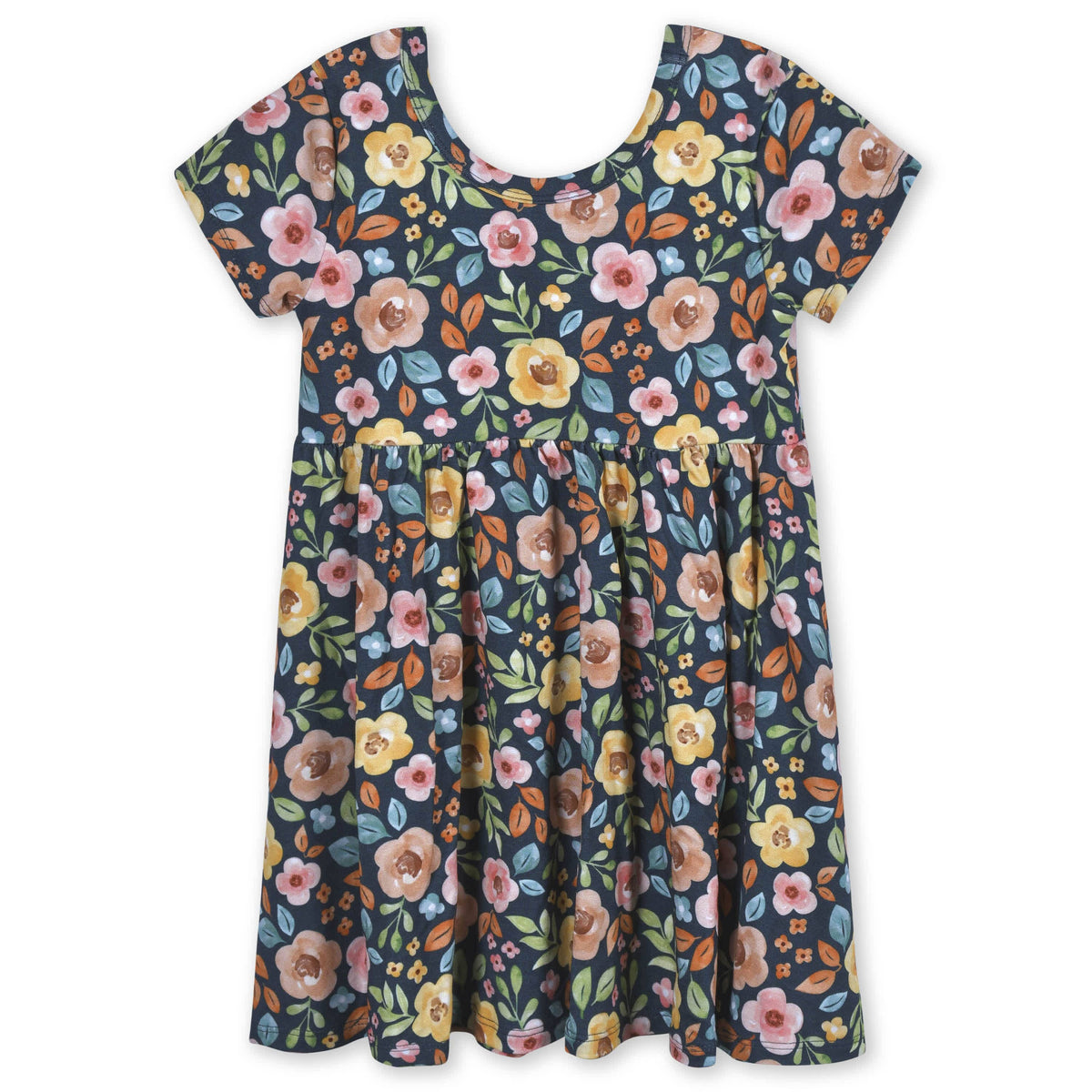 Infant & Toddler Girls Midnight Floral Buttery-Soft Viscose Made from Eucalyptus Twirl Dress