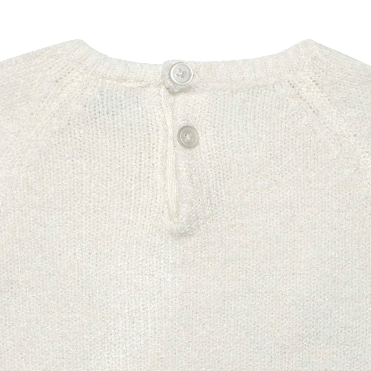 Infant & Toddler Girls White Sweater With Tulle Trim-Gerber Childrenswear