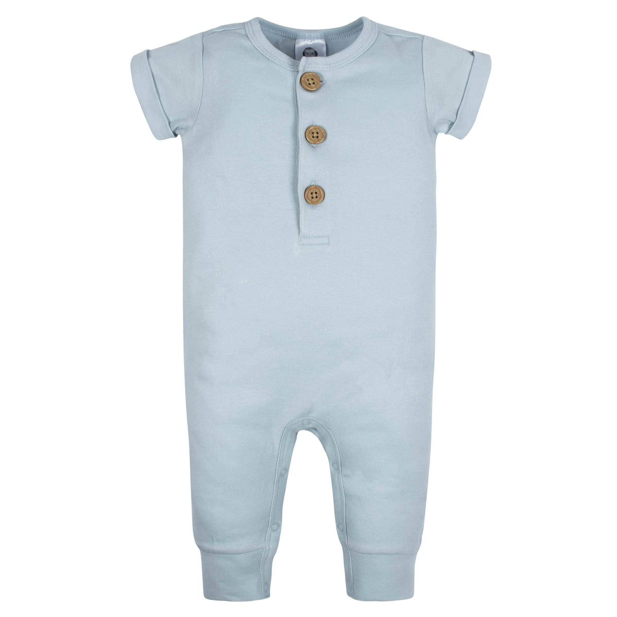 2-Pack Baby Boys Camo & Blue Short Sleeve Rompers-Gerber Childrenswear