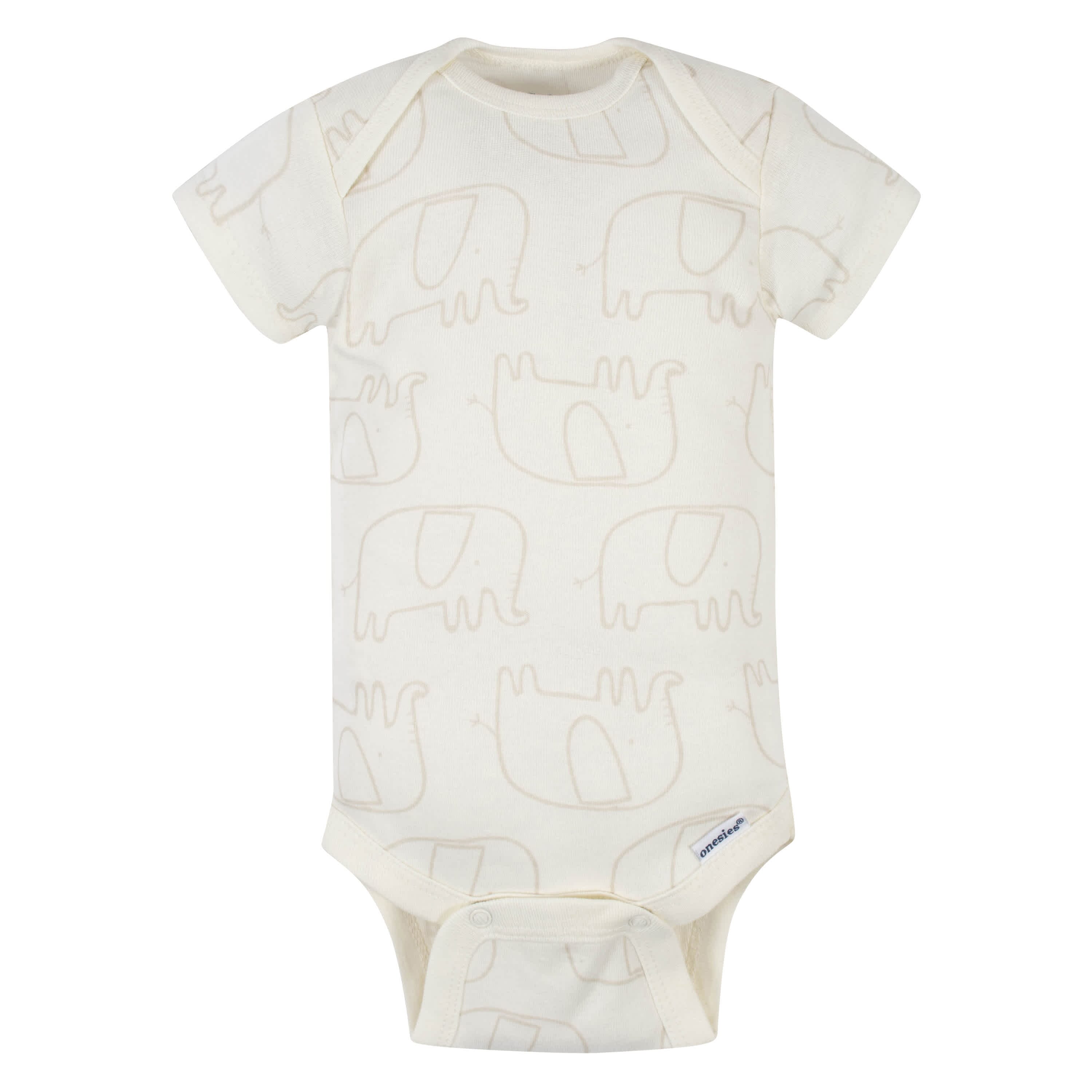 5-Pack Baby Neutral Safari Short Sleeve Onesies® Bodysuits-Gerber Childrenswear