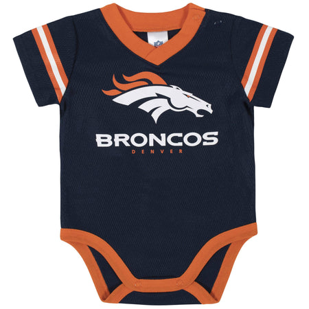 Baby Boys Denver Broncos Short Sleeve Mesh V-Neck Bodysuit