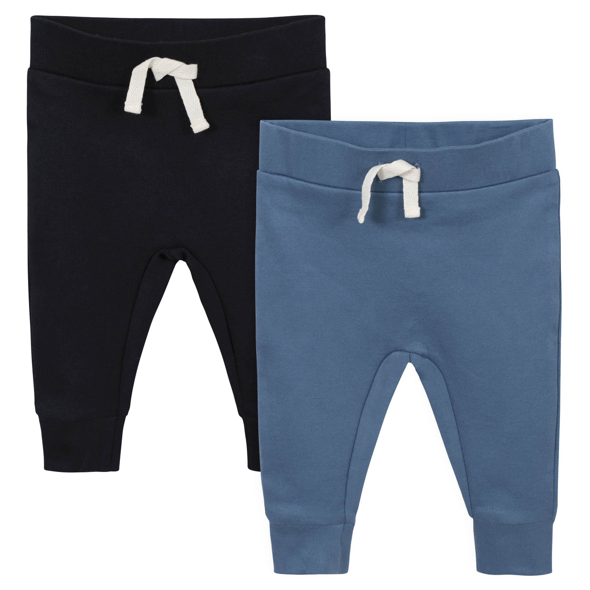 2-Pack Baby Boys Comfy Stretch Blue & Black Pants-Gerber Childrenswear