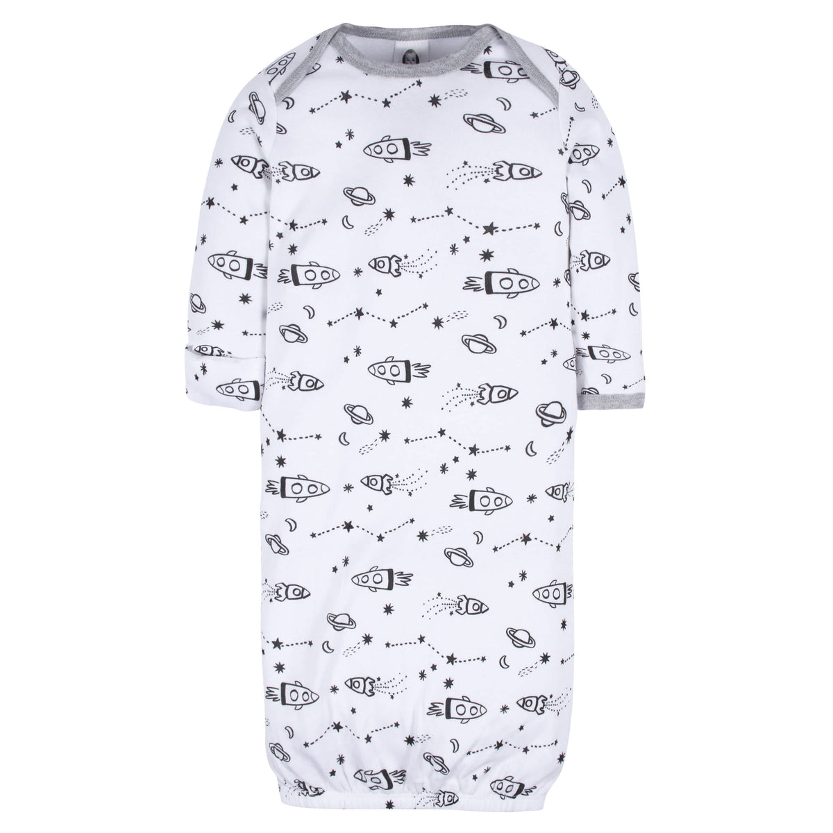 4-Pack Baby Boys Space Gowns