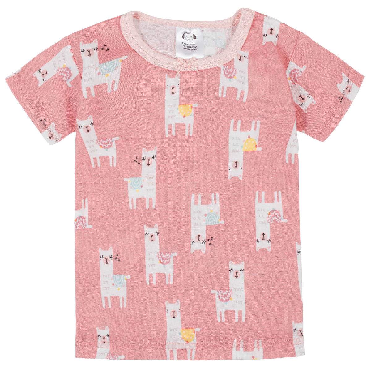 4-Piece Baby & Toddler Girls Llama Snug Fit Cotton Pajamas-Gerber Childrenswear