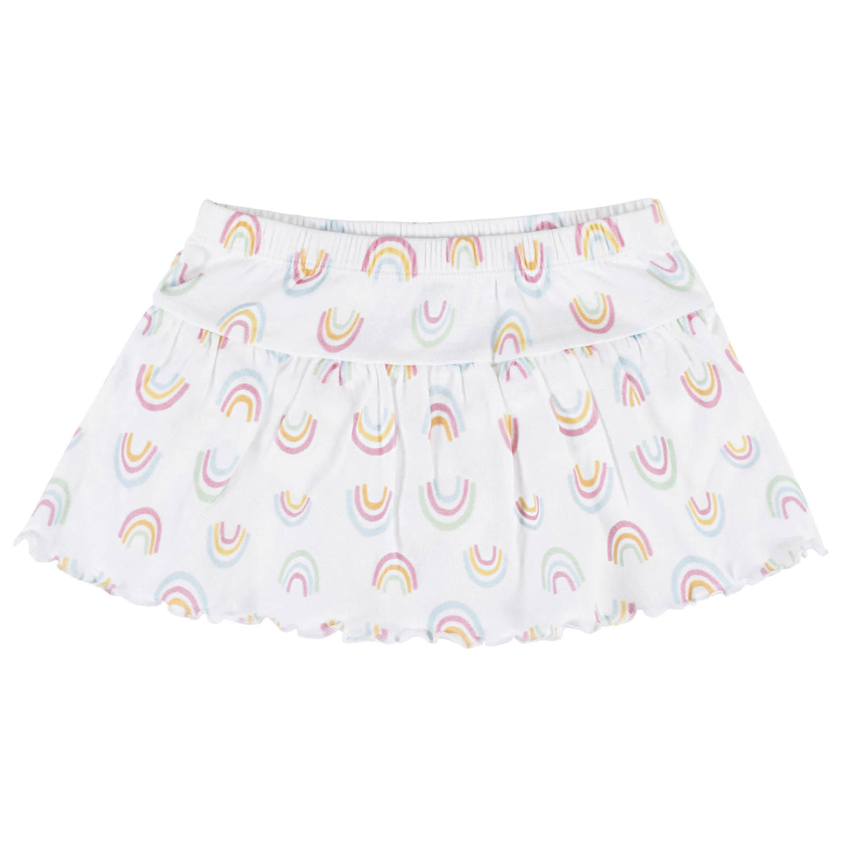 4-Piece Infant & Toddler Girls Dots Of Rainbows Tees, Skort & Pants Set-Gerber Childrenswear
