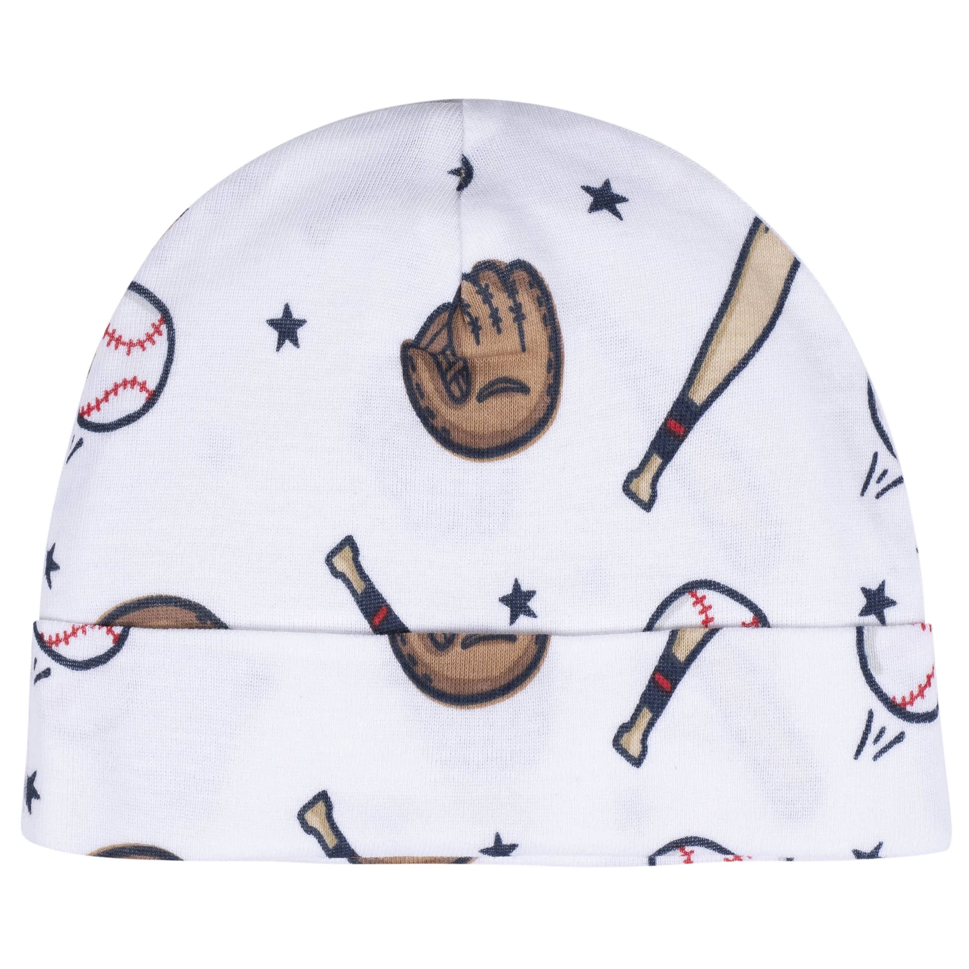 8-Piece Baby Boys Sports No Scratch Mittens & Caps Set