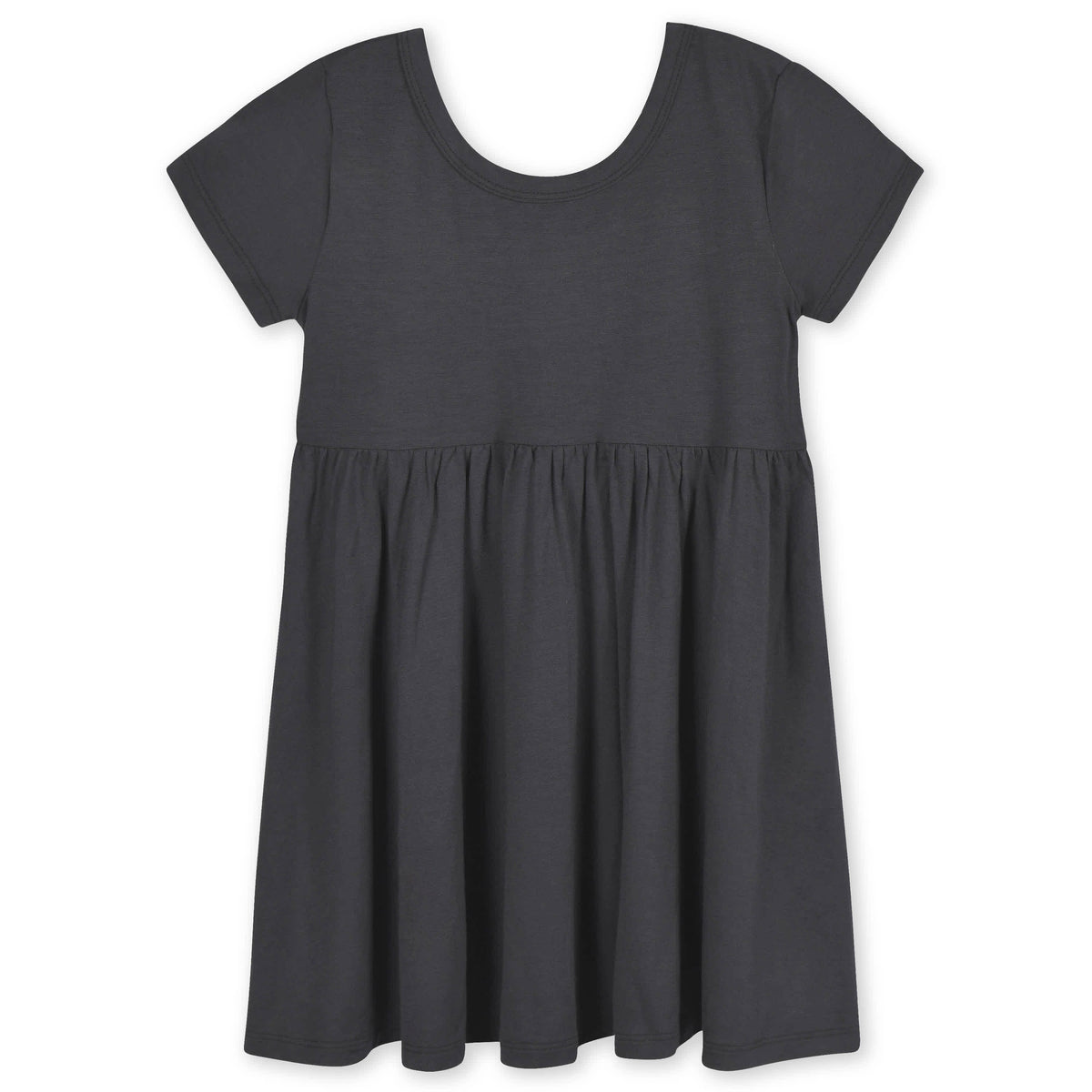 Infant & Toddler Girls Charcoal Buttery-Soft Viscose Made from Eucalyptus Twirl Dress