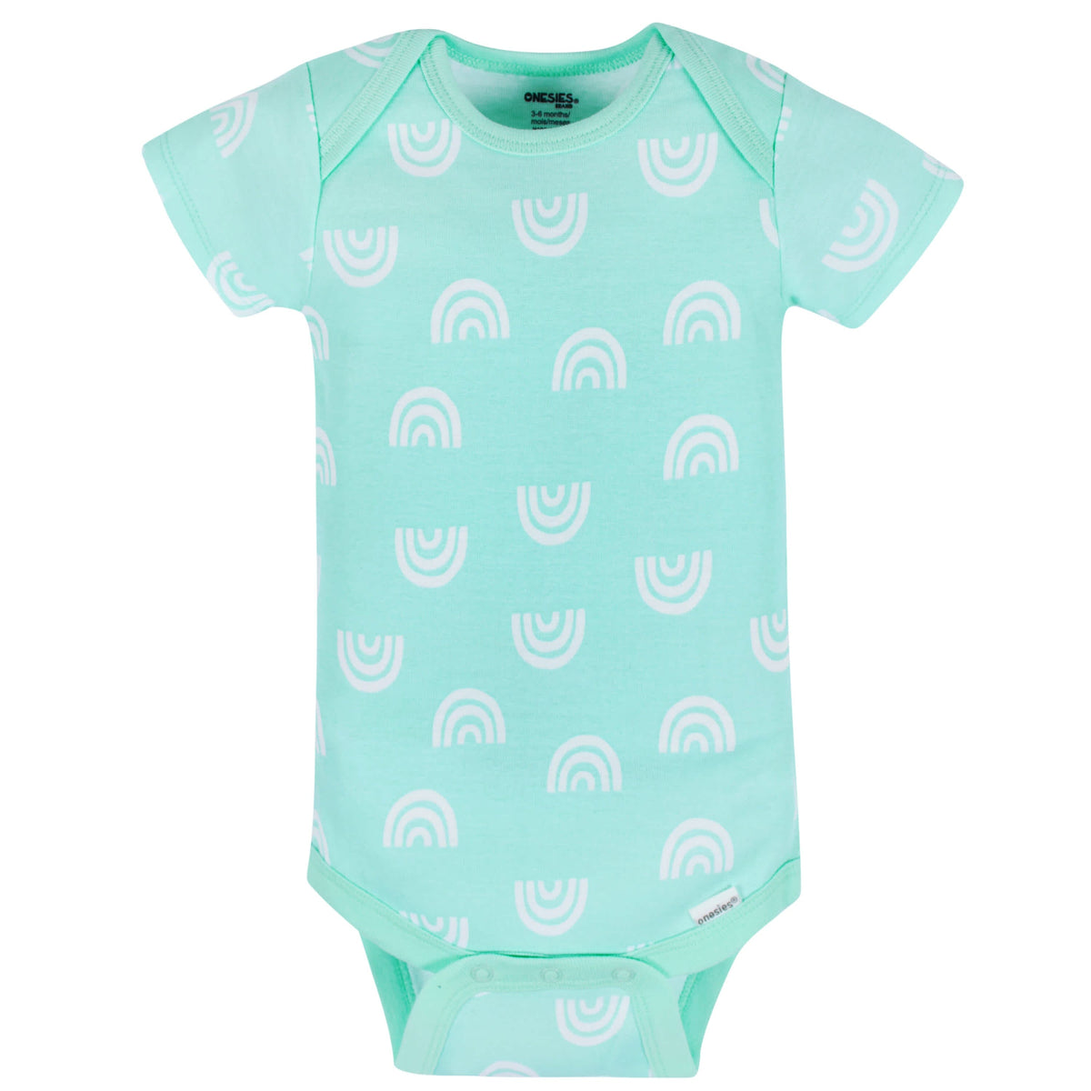 8-Pack Baby Girls Rainbow Floral Short Sleeve Onesies® Bodysuits
