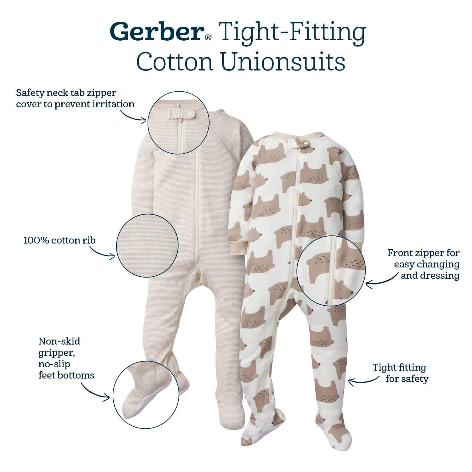 4-Pack Baby & Toddler Boys Dinosaurs & Space Snug Fit Footed Cotton Pajamas-Gerber Childrenswear