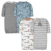 Gerber® 4-Pack Baby Boys Jungle Gowns-Gerber Childrenswear