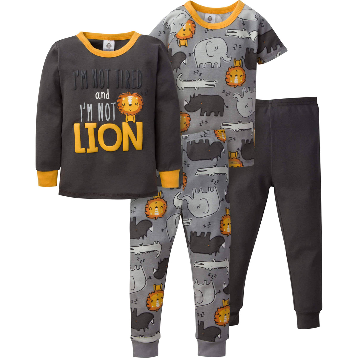 4-Piece Infant & Toddler Boys Lion Snug Fit Cotton Pajamas-Gerber Childrenswear