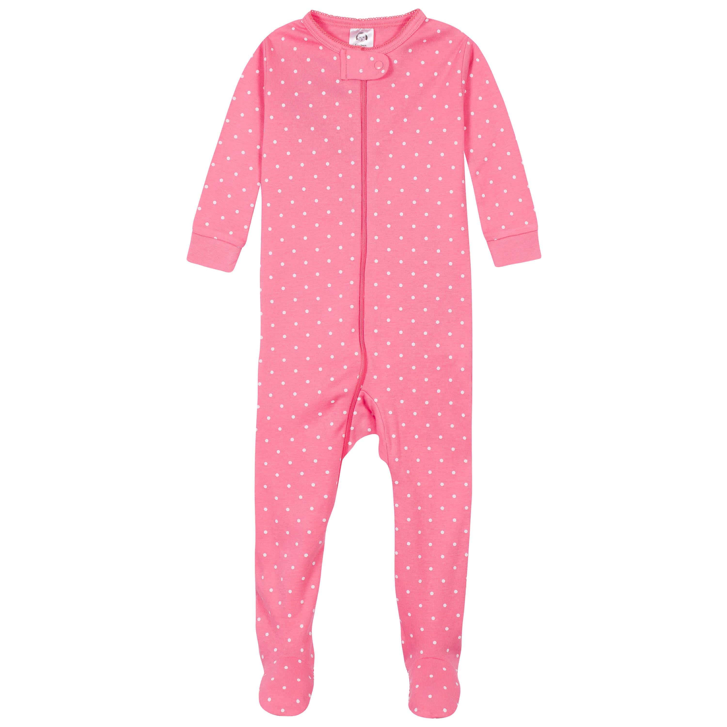 4-Pack Baby & Toddler Girls Unicorns & Cats Snug Fit Footed Cotton Pajamas-Gerber Childrenswear