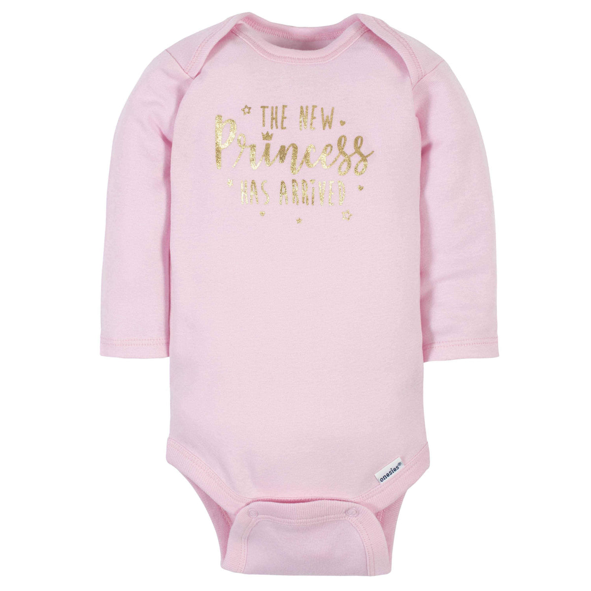 6-Pack Baby Girls Princess Long Sleeve Onesies® Bodysuits-Gerber Childrenswear