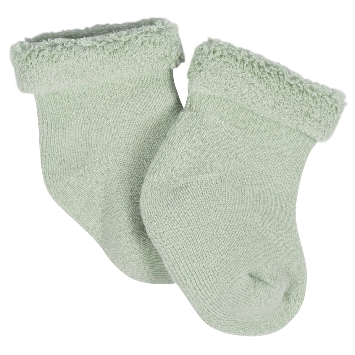 12-Pack Baby Girls Golden Floral Terry Wiggle Proof® Socks