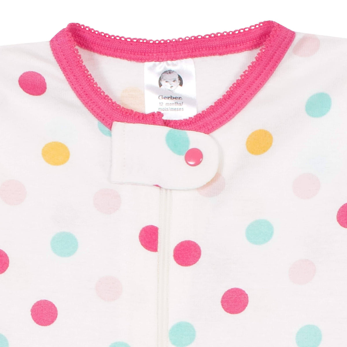 2-Pack Baby & Toddler Girls Cats Snug Fit Footed Cotton Pajamas-Gerber Childrenswear