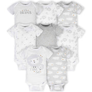 8-Pack Baby Neutral Sheep Short Sleeve Onesies® Bodysuits-Gerber Childrenswear