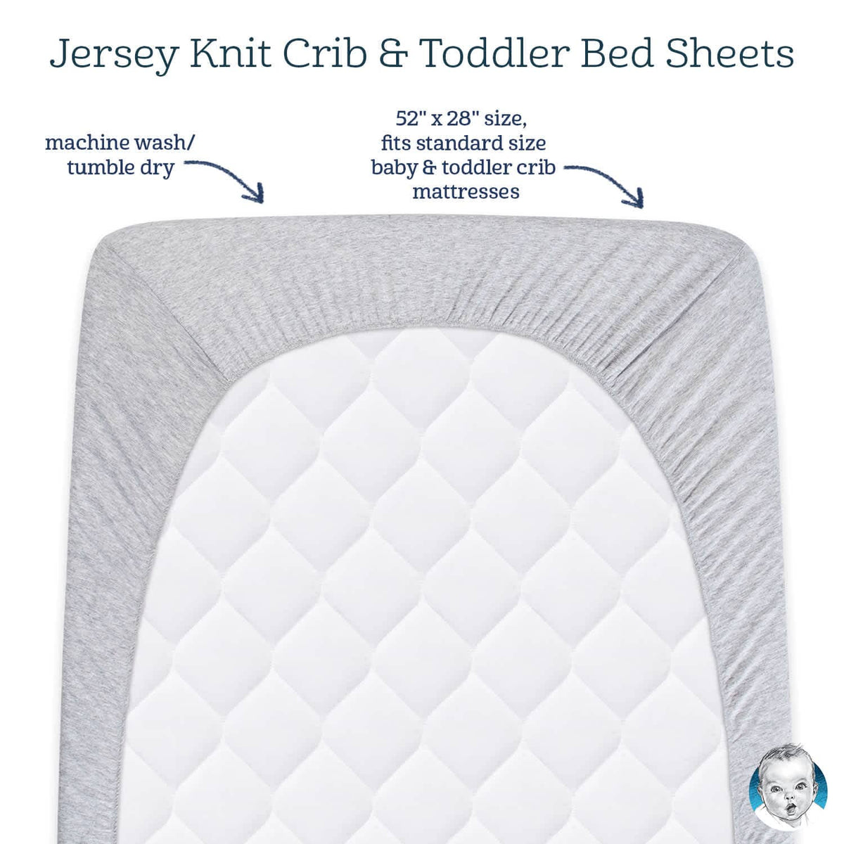 Neutral White Fitted Crib Sheet-Gerber Childrenswear