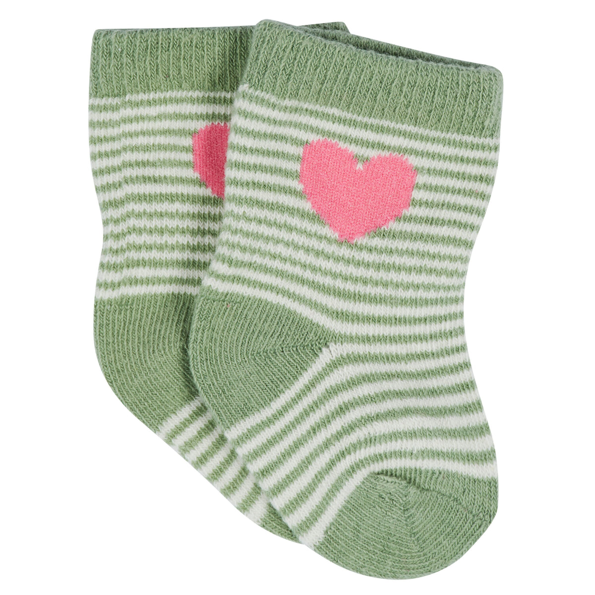12-Pack Baby & Toddler Girls Floral Fox Jersey Crew Wiggle Proof® Socks