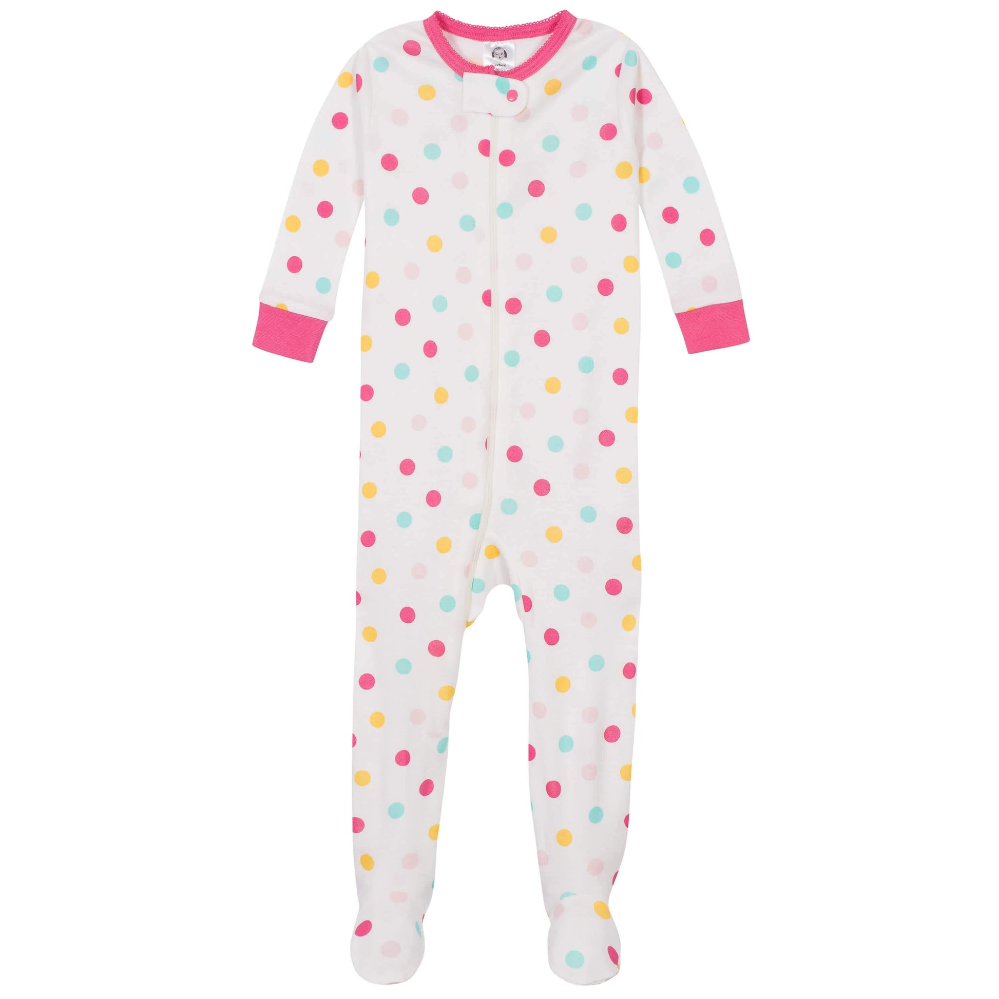 2-Pack Baby & Toddler Girls Cats Snug Fit Footed Cotton Pajamas-Gerber Childrenswear