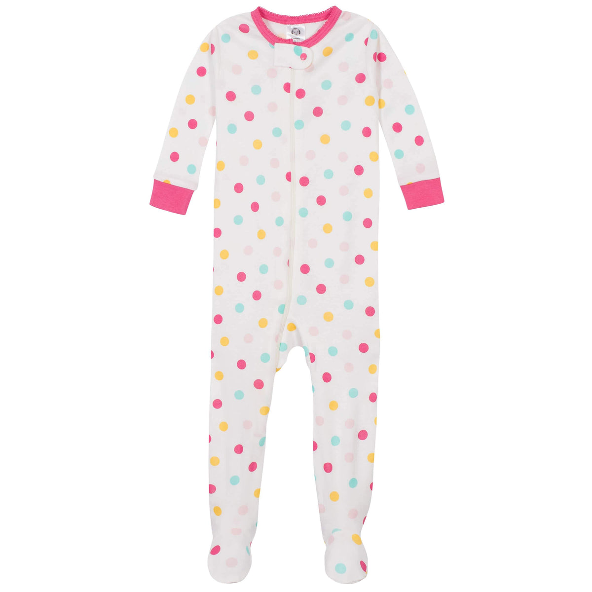 2-Pack Baby & Toddler Girls Cats Snug Fit Footed Cotton Pajamas-Gerber Childrenswear