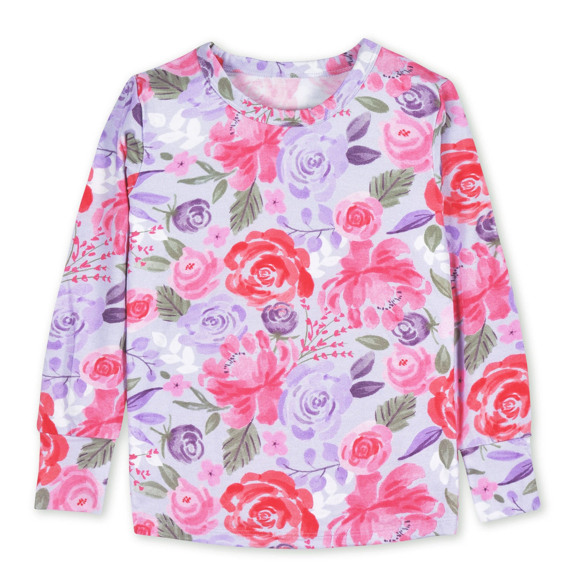 2-Piece Infant & Toddler Girls Lilac Garden Buttery-Soft Viscose Made from Eucalyptus Snug Fit Pajamas