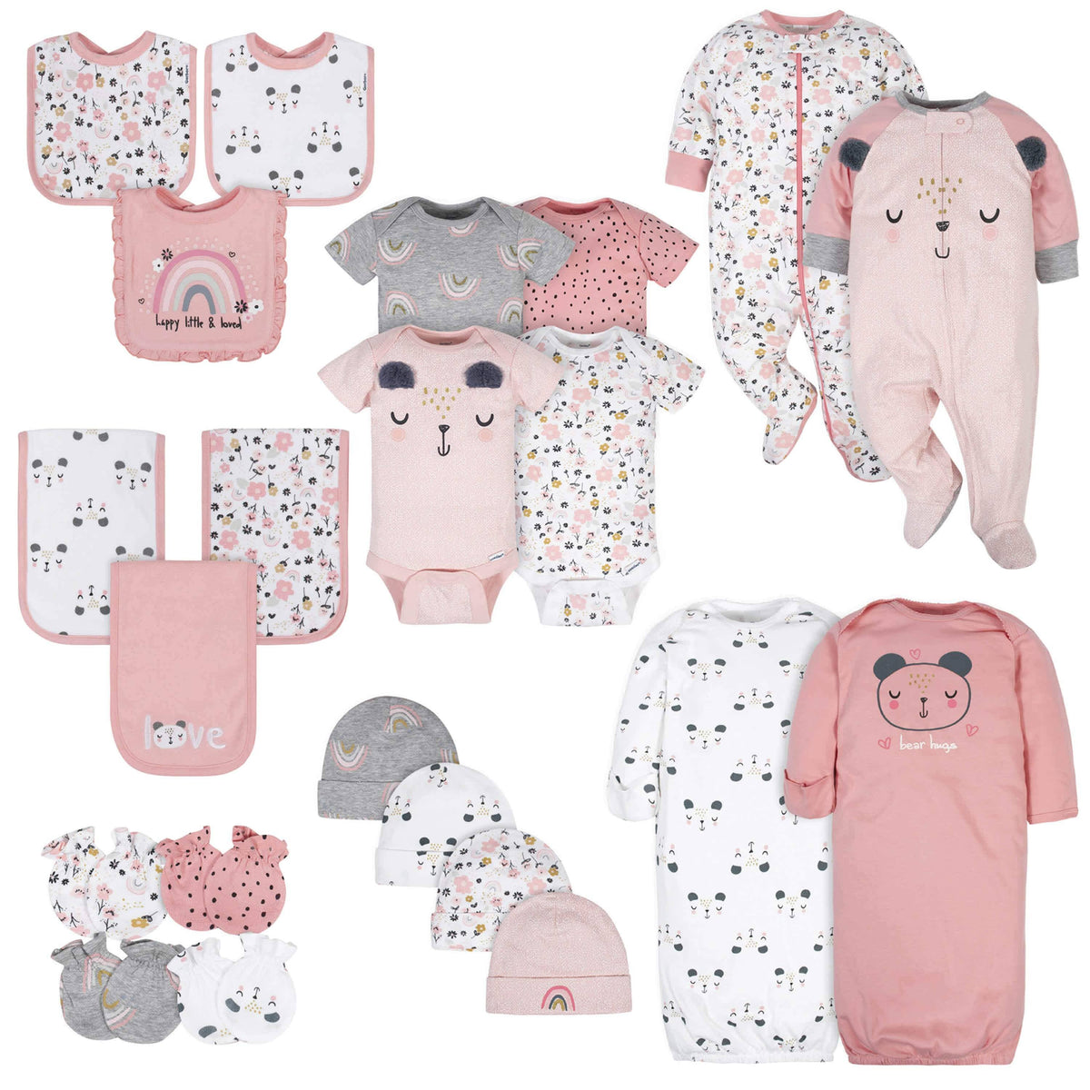 22-Piece Baby Girls Bear Apparel & Accessories Set-Gerber Childrenswear