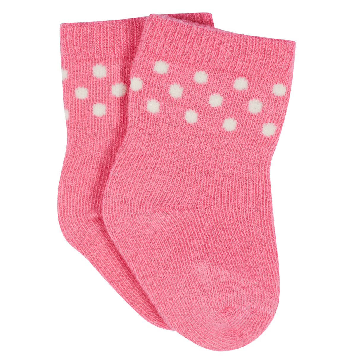 12-Pack Baby & Toddler Girls Floral Fox Jersey Crew Wiggle Proof® Socks