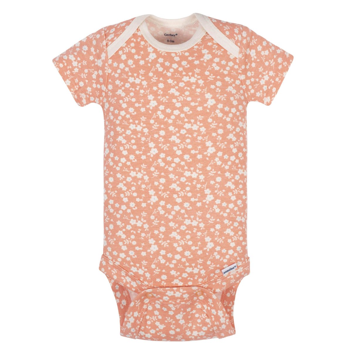 5-Pack Baby Girls Comfy Stretch Flower Pot Short Sleeve Onesies® Bodysuits-Gerber Childrenswear